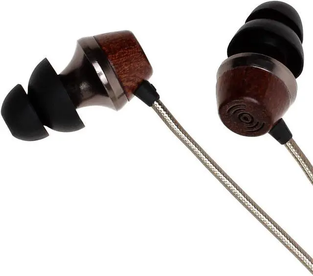 Main image of Symphonized ALN 2.0 Premium Genuine Wood In-ear Noise-isolating Headphones|Earbuds|Earphones with Innovative Shield Technology Cable and Mic (Gunmetal)