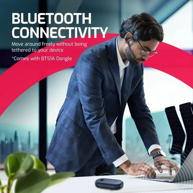 Alt view image 2 of 5 - Yealink BH71 Pro Teams Certified Wireless Bluetooth Mono Headset 1208652 - Deskphone, PC,Mac, Video Calls, Mobile Phone Calls, Compatible with Zoom, RingCentral, Meet, Vonage, Gold Support Plan