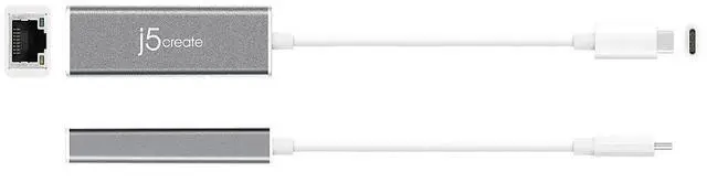 Alt view image 3 of 5 - J5 Create JCE133G USB-C to Gigabit Ethernet Adapter