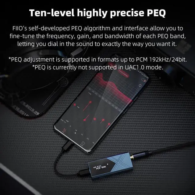 Alt view image 5 of 5 - FiiO KA17 Portable USB DAC Audio HiFi Decoder, Dual ES9069Q PCM768 DSD512 3.5/4.4mm Output for Android iOS Mac Win10 (Blue)