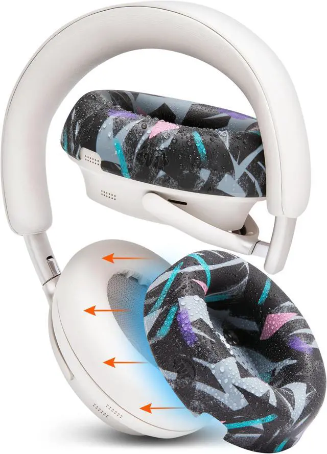 Main image of WC SweatZ QC Ultra V2 - Patented Protective Earpad Covers for Bose QuietComfort Ultra by Wicked Cushions | Sweatproof & Easily Washable | Does not fit Any Other Bose Headphones | 90's Black