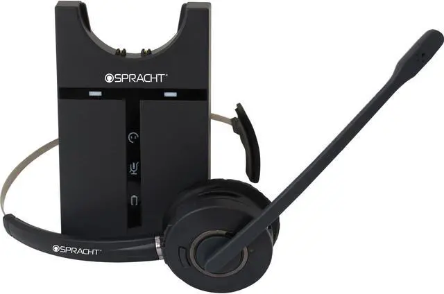 Main image of Spracht HS-3010 DECT USB Softphone Wireless Headset with Base Station| Bluetooth Headset with Microphone, Office Headset with Noise-Canceling Mic | Wireless Work Headset for PC, MAC, Laptops