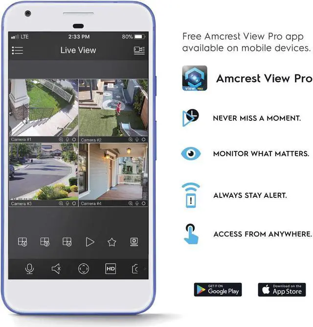 Alt view image 5 of 5 - Amcrest 2-Pack UltraHD 5MP Outdoor POE Camera 2592 x 1944p Bullet IP Security Camera, Outdoor IP67 Waterproof, 103° FOV, 2.8mm Lens, 98.4ft Night Vision, 5-Megapixel, IP5M-B1186EB-28MM (Black)