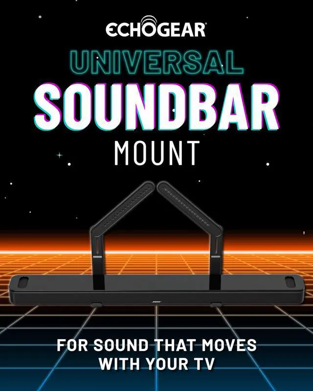 Alt view image 2 of 5 - ECHOGEAR Sound Bar Mounting Bracket for Under TV - Adjustable Height & Depth for Max Compatibility Between TV & Soundbar - Dolby Atmos Compatible & Works with LG, Vizio, Bose & More