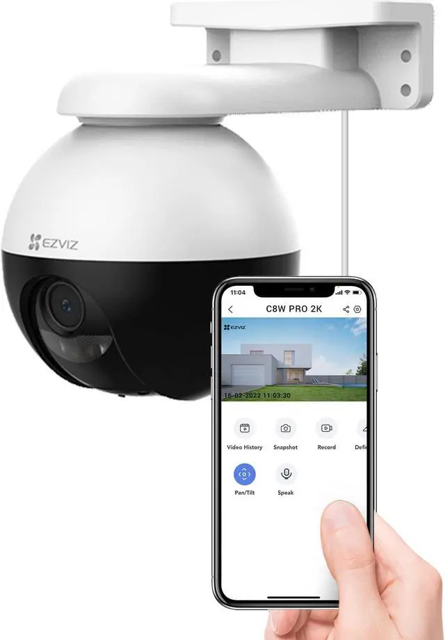 Alt view image 2 of 5 - EZVIZ Outdoor Auto-Tracking Camera, 3K, 12 Pre-Set dots Tracking,360° Visual Coverage, Waterproof, Color Night Vision, AI-Powered Person and Vehicle Detection| C8W Pro 3K (4mm&6mm)
