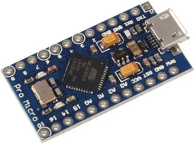 Alt view image 3 of 5 - AITRIP 5 PCS Pro Micro ATmega32U4 5V/16MHz Module Board with 2 Row pin Header Compatible with arduino Leonardo Replace ATmega328 Pro Mini (5PCS)