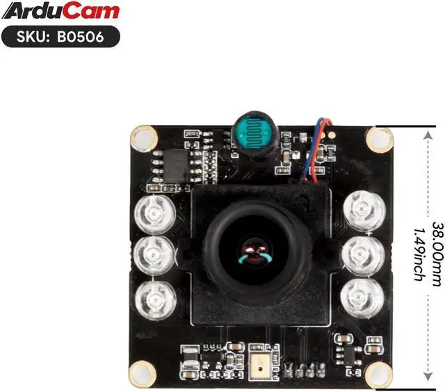 Alt view image 2 of 5 - Arducam 1080P USB Camera, Day & Night Vision Webcam for Computer, 2MP Automatic IR-Cut Switching All-Day Image Infrared Camera USB2.0 for Windows, Linux, Android and Mac OS