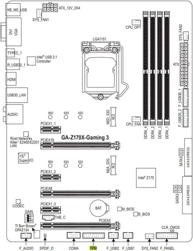 Alt view image 3 of 3 - Replacement TPM 2.0 Security Module LPC 12Pin(12pin-1) Security Module for GIGABYTE GC-TPM20 Platform Accessories