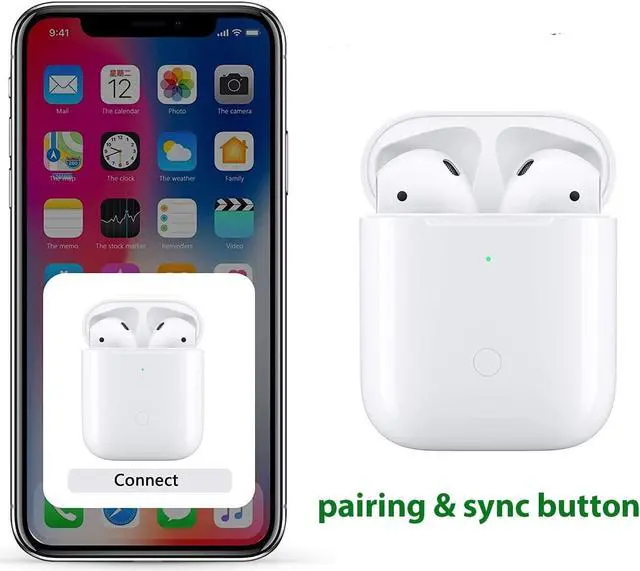 Alt view image 4 of 5 - Replacement Charging Case Compatible with AirPods 1 2, Charging Case for Airpod 1st/2nd Generation Only with Bluetooth Pairing Sync Button Without Earbuds (White)