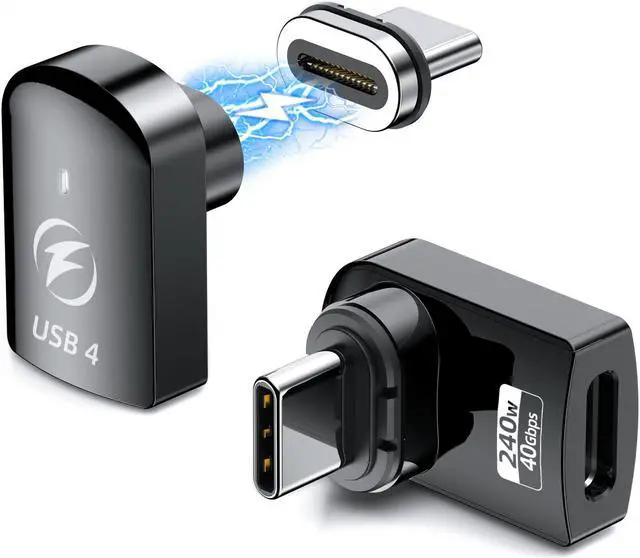 Main image of HanCenDa 240W Magnetic USB C Adapter 2Pack, USB C Magnetic Adapter 24Pin, Fast Charge USB4 40Gbps Data Transfer 8K 60Hz Video for Thunderbolt 3/4,MacBook Pro/Air/ROG Ally/Steam Deck/PS5 PSVR2