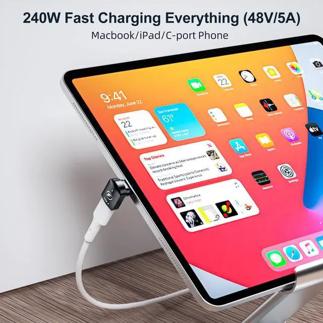 Alt view image 3 of 5 - HanCenDa 240W Magnetic USB C Adapter 2Pack, USB C Magnetic Adapter 24Pin, Fast Charge USB4 40Gbps Data Transfer 8K 60Hz Video for Thunderbolt 3/4,MacBook Pro/Air/ROG Ally/Steam Deck/PS5 PSVR2