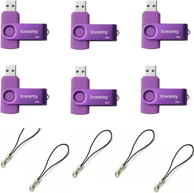 Main image of lcwamy 8GB Flash Drives 15 Pack USB Drives Bulk USB Flash Drive 15 Pack Flash Drive Bulk Thumb Drive USB Jump Drive (Purple)