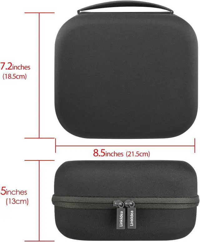 Alt view image 4 of 5 - Linkidea Headphones Carrying Case Compatible with AKG K701, Sennheiser HD 200 PRO, HD 350BT, HD650, Philips SHL5905, Protective Hard Shell Travel Bag with Cable (Grey)