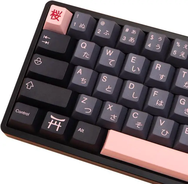 Main image of MOLGRIA Keycaps 136 Set Night Sakura for Full Sized Keyboard, Custom PBT Cherry Profile Key Caps Japanese Style with Keycap Puller for Cherry MX 104/87/68/61 60 Percent ANSI/ISO Layout Keyboard