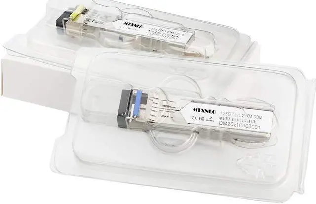 Alt view image 4 of 5 - A Pair of 1.25G SFP Bidi Transceiver 1000Base-BIDI SingleMode Simplex LC Fiber Module SMF 1310nm/15500nm DDM up to 20 km for Cisco GLC-BX-D, Ubiquiti UniFi UF-SM-1G-S, Mikrotik and More (1)