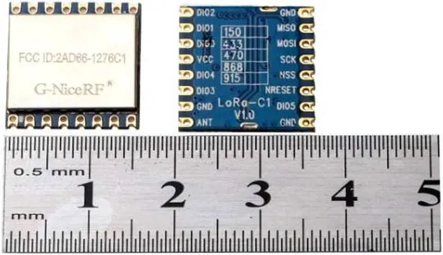 Alt view image 2 of 4 - Compatible with RFM95WLoRa 1276 Chip Module with Arduino 100mW Long Range Wireless Transceiver Module, LORA1276-C1 x 2 pcs