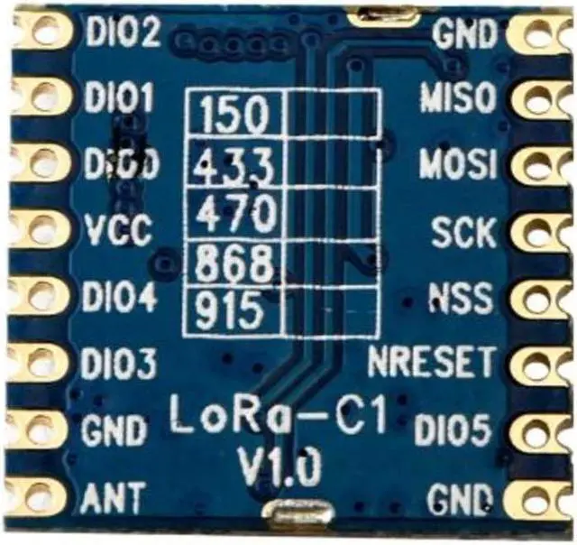 Alt view image 3 of 4 - Compatible with RFM95WLoRa 1276 Chip Module with Arduino 100mW Long Range Wireless Transceiver Module, LORA1276-C1 x 2 pcs