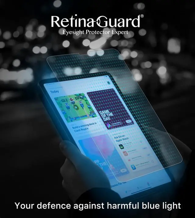 Alt view image 3 of 5 - RetinaGuard Anti Blue Light Screen Protector for 2022-2024 MacBook Air 13.6 inch with M3, M2 Chip, SGS and Intertek Tested, Blocks Excessive Harmful Blue Light