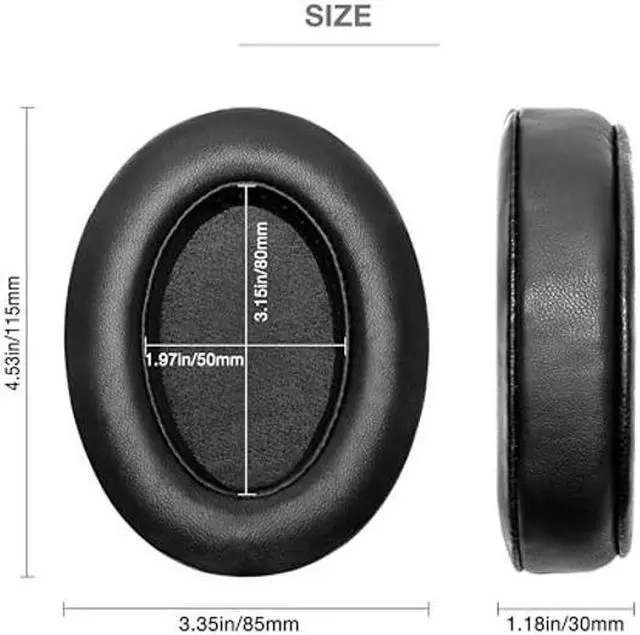 Alt view image 5 of 5 - Voarmaks Sheepskin Ear Pads Foam Cushion Compatible with SENNHEISER HD280 HD280 PRO HD280 DJ HD280 SILVER HD281 HMD280 HMD281 HMD280-XQ Headphone EarPads Cushions Soft Memory Foam Premium Real Leather