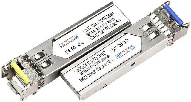 Alt view image 2 of 5 - One Pair of 1.25G SFP Bidi Single Fiber Transceiver 1310nm/1550nm SMF LC Connector up to 20 km for Open Switches