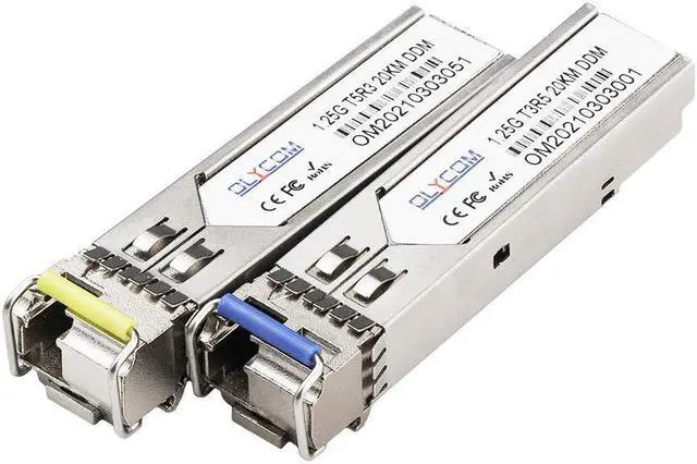 Alt view image 3 of 5 - One Pair of 1.25G SFP Bidi Single Fiber Transceiver 1310nm/1550nm SMF LC Connector up to 20 km for Open Switches