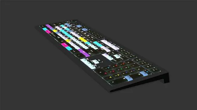 Alt view image 3 of 5 - Logickeyboard Backlit 'Astra2' Designed for Editing in Blackmagic's Davinci Resolve on Mac  p/n LKB-RESB-A2M-US