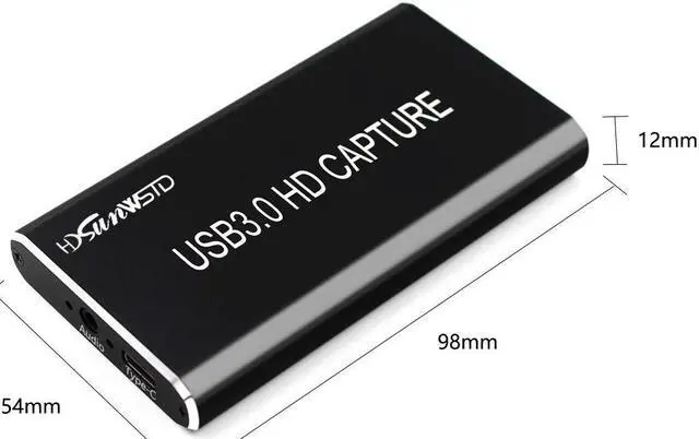 Alt view image 4 of 5 - USB 3.0 Type-C USB-C HDMI HD Game Video Capture Card Box with HDMI Loop-Out 1080P 60FPS Game Recorder Box Device Live Streaming for Windows Linux Os X System Xbox 360,Wii U,OBS Studio