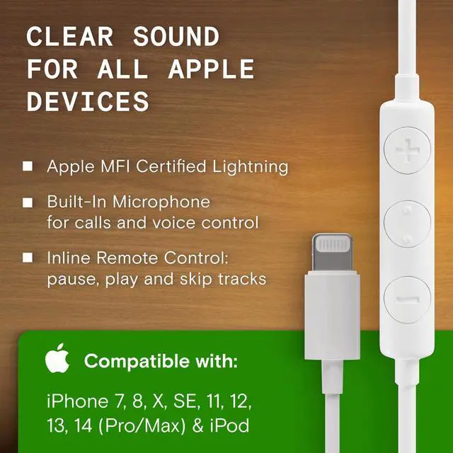 Alt view image 3 of 5 - Symphonized on MFI Earbuds for iPhone + PWR Wireless Neckband Bluetooth Headphones Set