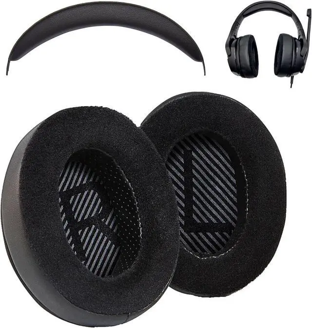 Main image of AHG Upgrade Replacement Hybrid Cloud Stinger Ear Pads Cushions and Headband Cover. Compatible with Kingston HyperX Cloud Stinger Headset. Premium Protein Leather and Velour | Thick AHG FlexiSoft Foam