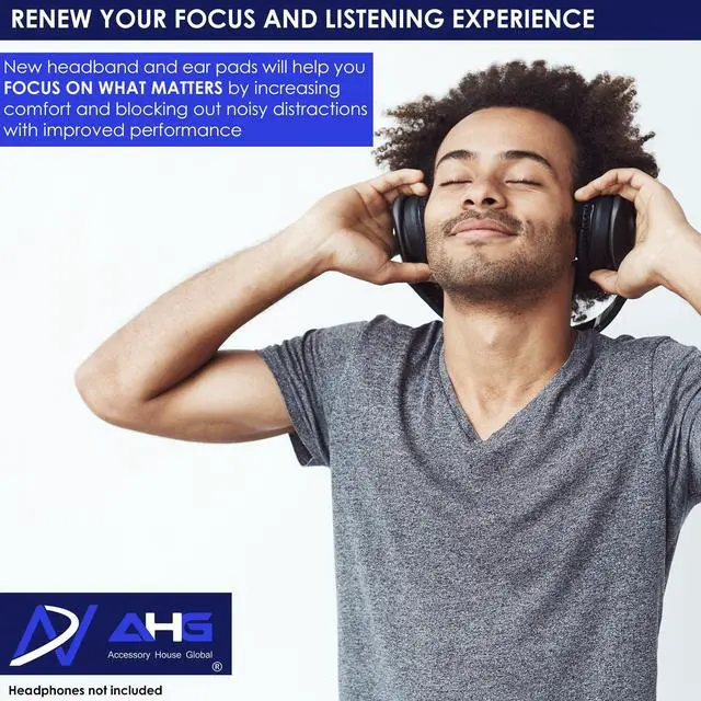 Alt view image 5 of 5 - AHG Upgrade Replacement Hybrid Cloud Stinger Ear Pads Cushions and Headband Cover. Compatible with Kingston HyperX Cloud Stinger Headset. Premium Protein Leather and Velour | Thick AHG FlexiSoft Foam