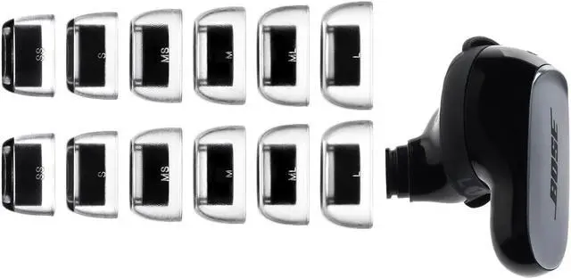 Alt view image 3 of 5 - [6 Pairs] AZLA SednaEarfit Crystal for Bose Earbuds - Bose Earbuds Replacement Tips - Ear Tips for Noise Cancelling Headphones - for Bose Quietcomfort Ultra Earbuds, Bose QC Earbuds II