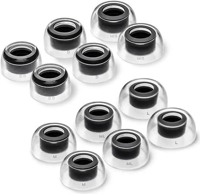 Alt view image 4 of 5 - [6 Pairs] AZLA SednaEarfit Crystal for Bose Earbuds - Bose Earbuds Replacement Tips - Ear Tips for Noise Cancelling Headphones - for Bose Quietcomfort Ultra Earbuds, Bose QC Earbuds II