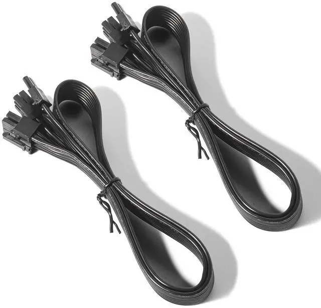 Main image of Certusfun PCIE Cable for Corsair, 65CM Male to Male 8 Pin to 6+2 Pin GPU Power Cable for Thermaltake, ARESGAME Modular Power Supply (25'') (2-Packs Black 16AWG)