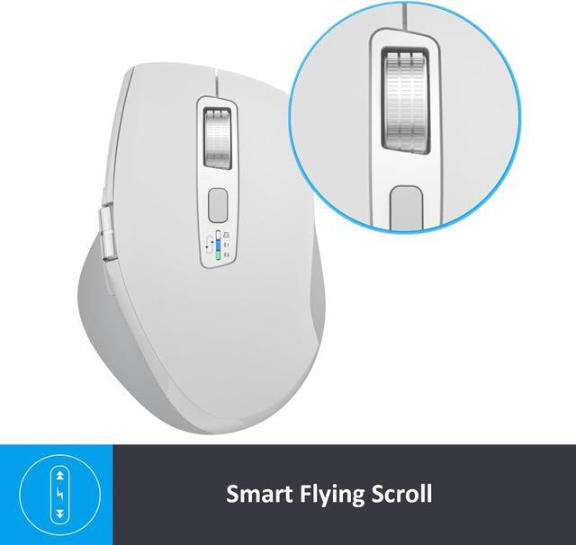 Alt view image 3 of 5 - INFINMIND Wireless Bluetooth Mouse with Smart Flying Scroll, Thumb Scroll Ergonomic Mice, Silent Multi-Device Mouse for Computer, Laptop, iPad, Tablet, MacBook (White)