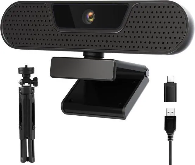 Main image of 1080P 60FPS Webcam, VIZOLINK FHD computer video camera with 4 Noise-canceling Microphone, Privacy Cover and Tripod for PC/Mac, Work with Live Streaming, Gaming, Video Calls, ZOOM, Skype, OBS, Facetime