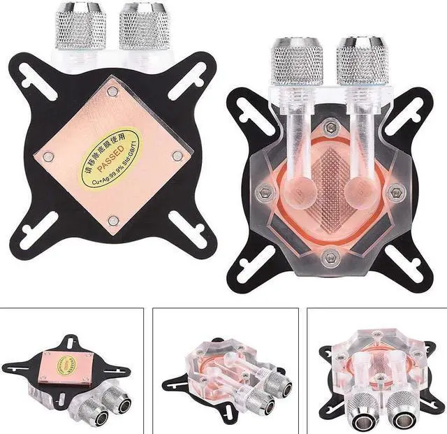 Alt view image 5 of 5 - GPU Water Cooling Block for CPU, 40mm Copper Base Cool Inner Channel, for Digital RGB DIY PC with Waterway Component