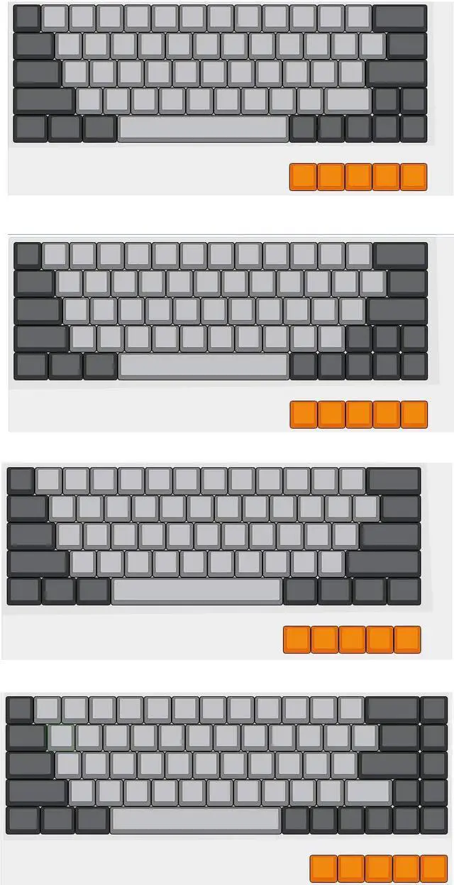 Alt view image 2 of 2 - YMDK DSA Profile Blank 61 64 68 ANSI Keyset Thick PBT Keycap Set for Cherry MX Mechanical Keyboard GH60 XD64 GK64 Tada68 (Only Keycap)