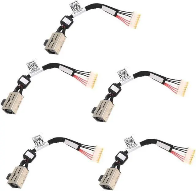 Main image of 5 x DC Power Jack Charging Port Socket Plug in Cable for Dell XPS 15 9530 9550 9560 9570 7590 P56F P56F001 P56F003/Precision 15 5510 5520 5530 5540 M3800 CN-064TM0 064TM0 DC30100X300