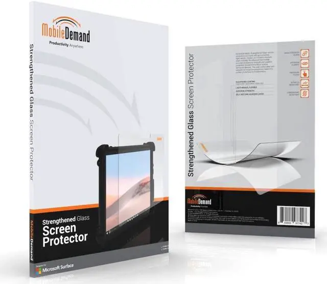 Alt view image 3 of 3 - MobileDemand Premium Glass Screen Protector for Microsoft Surface Go, Surface Go 2, Surface Go 3 and Surface Go 4  Chemically Strengthened Glass, Scratch and Chip Protection, Optimum Clarity