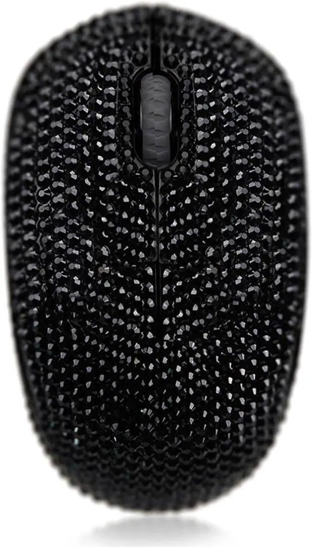 Main image of Luxury Bling Wireless Mouse, 2.4G Noiseless Mouse with USB Receiver Portable Computer Mice for PC, Tablet, Laptop, Notebook - Black