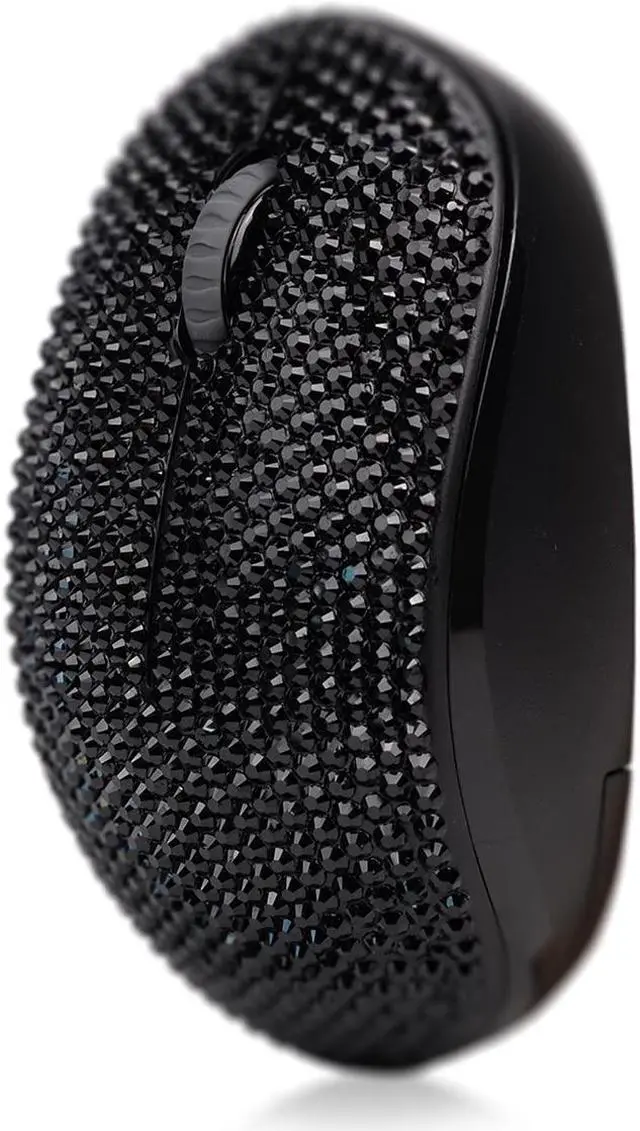 Alt view image 2 of 5 - Luxury Bling Wireless Mouse, 2.4G Noiseless Mouse with USB Receiver Portable Computer Mice for PC, Tablet, Laptop, Notebook - Black