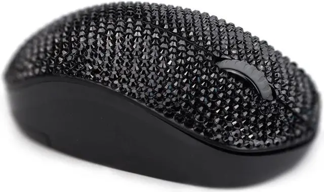 Alt view image 5 of 5 - Luxury Bling Wireless Mouse, 2.4G Noiseless Mouse with USB Receiver Portable Computer Mice for PC, Tablet, Laptop, Notebook - Black