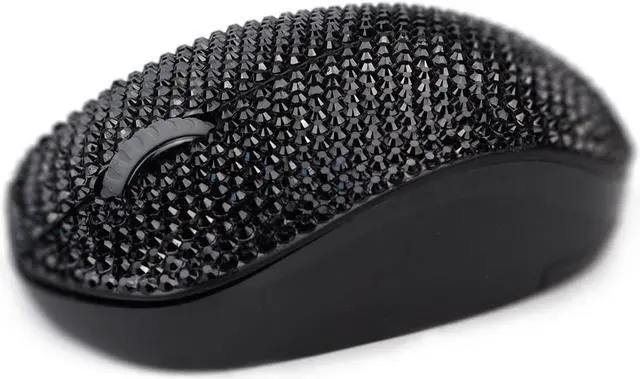 Alt view image 4 of 5 - Luxury Bling Wireless Mouse, 2.4G Noiseless Mouse with USB Receiver Portable Computer Mice for PC, Tablet, Laptop, Notebook - Black