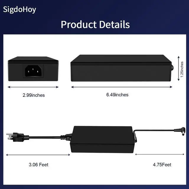 Alt view image 5 of 5 - 240W Zephyrus Charger ADP-240EB B Fit for ASUS ROG Zephyrus G14/G15/G16/M16/S15/S17, ROG Flow X16 GV601/ROG Strix Scar 15, TUF Gaming A15/A16/A17/F15/F16/F17 Laptop AC Adapter