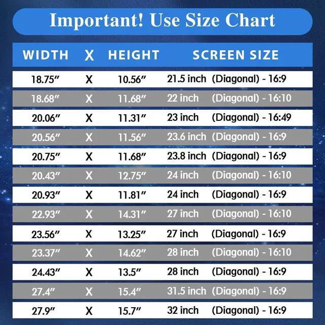 Alt view image 3 of 5 - PYS 23 Inch Privacy Screen for 16:9 Widescreen Computer Monitor - Easy Removable Screen Filter Shield - Anti Glare & Blue Light - Anti Scratch Protector Film for Data Security