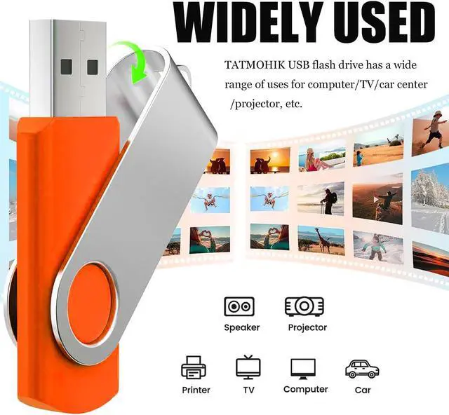 Alt view image 3 of 5 - 64GB Swivel USB 2.0 Flash Drive 10Pack USB Drive 64GB Pack of 10 USB Memory Stick Bulk - Portable Thumb Drive 64GB 10 Pack for Data Storage and File Sharing in Home & Office(64GB USB Stick 1O Pack)