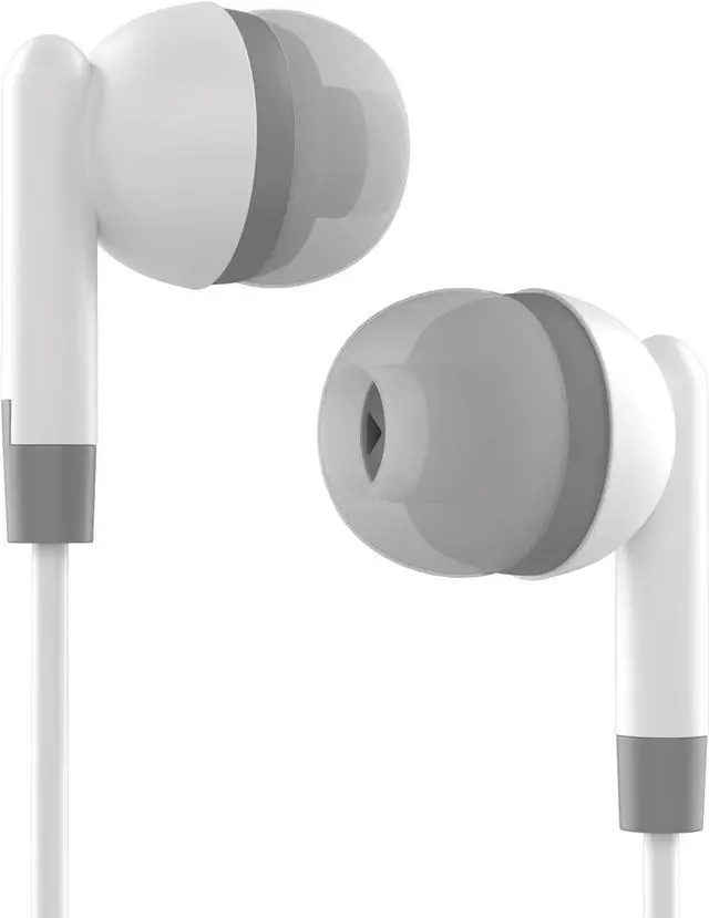 Alt view image 3 of 5 - Maeline Bulk Earbuds with 3.5 mm Headphone Plug - 100 Pack - White