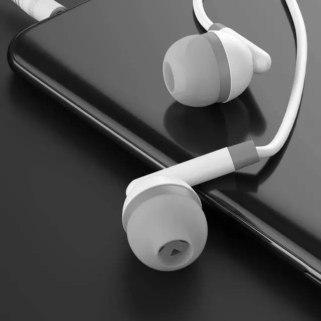Alt view image 5 of 5 - Maeline Bulk Earbuds with 3.5 mm Headphone Plug - 100 Pack - White