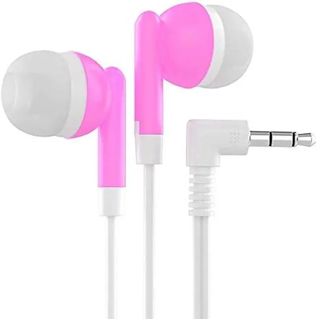 Main image of Maeline Bulk Earbuds with 3.5 mm Headphone Plug - 100 Pack - Pink