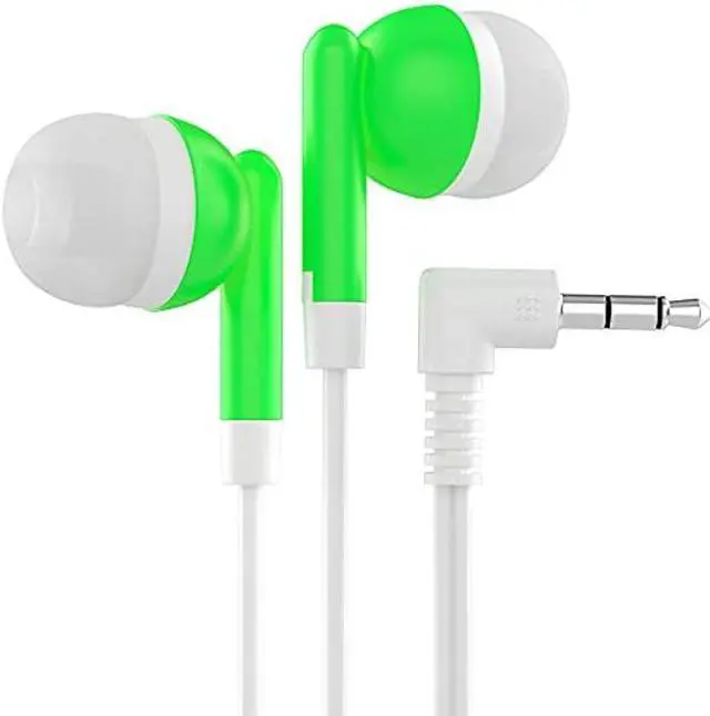Main image of Maeline Bulk Earbuds with 3.5 mm Headphone Plug - 100 Pack - Green